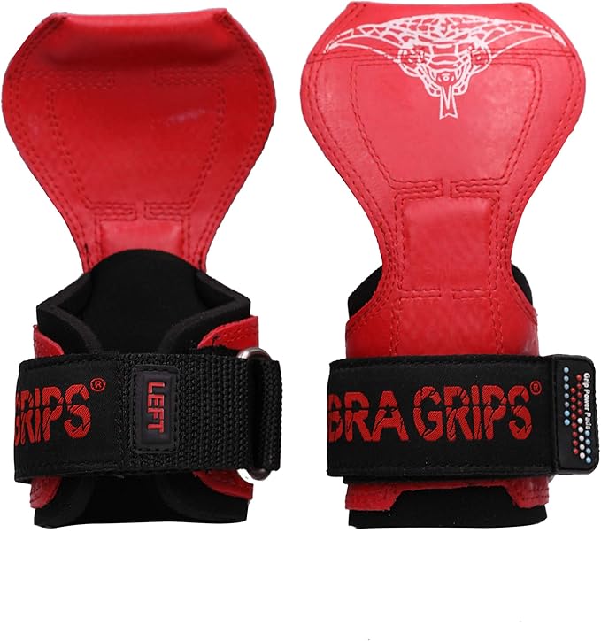 Cobra Grips PRO Weight Lifting Gloves Heavy Duty Straps Alternative with Power Lifting Hooks Padded Wrist Support for Deadlifts & Bodybuilding