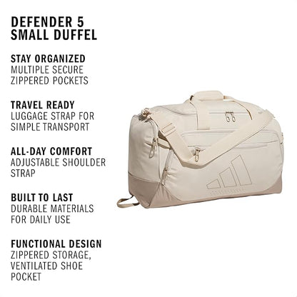 adidas Defender 5 Duffel Bag – Premium Duffle for Sports, Gym & Travel