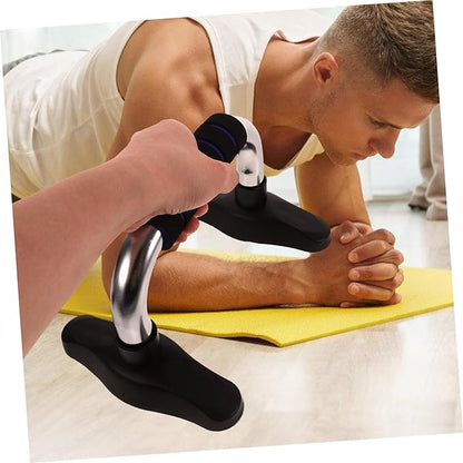 Milisten Push-Up Handles for Strength Training Non-Slip Foam Grip Steel Construction Home Workout Equipment 1 Pair for Men Fitness Accessories Random Color