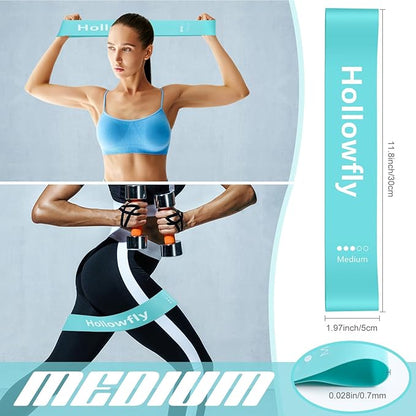 30 Pcs Latex Resistance Loop Exercise Bands for Booty Workout Stretch Exercise Band Non Slip for Legs Squat Resistance Loop Women Men Starter Butt Hip Thigh Fitness