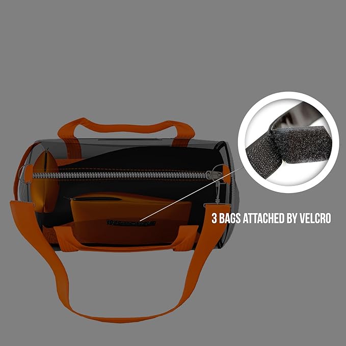 Orange Mud Modular Gym Bag – Heavy-Duty 1680D Nylon Sports Duffel with YKK Zippers & Removable Pockets – Perfect for Swim, Bike, Run, Triathlon, Yoga & Fitness