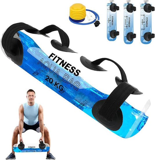 KOMCLUB Aqua Bag Workout, Adjustable Training Bag and Power Bag with Water, Core and Balance Trainer, Portable Stability Fitness &Full Body Exercise Equipment for Weight
