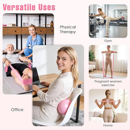 Pilates Equipment, Pilates Kit for Home Workouts, Home Pilates Essentials Kit for Women with Pilates Ring and Ball Set, Socks, ankle resistance bands with cuffs, Resistance Band and Massage ball...