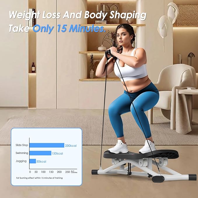 2025 New Ski Simulator Machine,Stridon Balance Board with Resistance Bands&LCD Monitor for Full Body, Noiseless Ski Exercise Machine for Skiing Beginners, Home Use