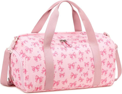 BTOOP Duffle Bag for Gym Sports Women Girls Workout Travel Bag Weekender with Shoe Compartment and Wet Pocket