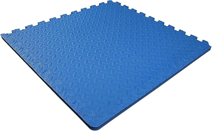 BalanceFrom Puzzle Exercise Mat 3/4" Thick, EVA Interlocking Foam Floor Tiles for Home Gym, Mat for Home Workout Equipment, Floor Padding for Kids, Multiple Sizes and Colors