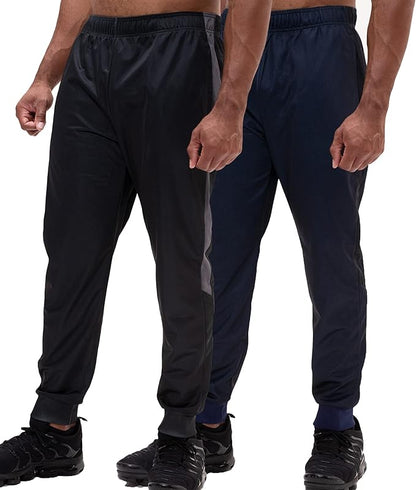 DEVOPS 1 or 2 Pack Men's Active Performance Workout Athletic Training Sweatpants Gymwear