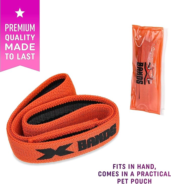 The X Bands Exercise Resistance Bands - Non-Slip Extra Thick Fabric Hip Loop Booty Bands - 20, 30, 40, 50 lb - Fitness Workout for Legs, Butt Training, Stretching, Yoga