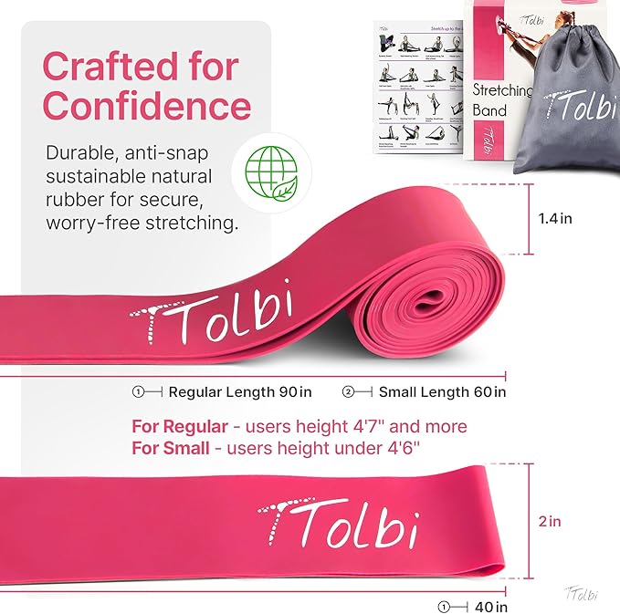 Premium Stretch Bands for Dancers – Improve Stretching & Flexibility with Ballet Stretching Band, Perfect Dance Equipment for Splits & Strength – Ideal Gifts for Dancers & Ballet Training