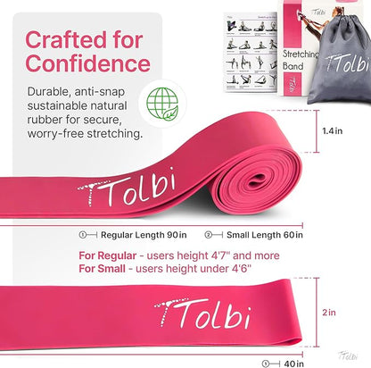 Premium Stretch Bands for Dancers – Improve Stretching & Flexibility with Ballet Stretching Band, Perfect Dance Equipment for Splits & Strength – Ideal Gifts for Dancers & Ballet Training