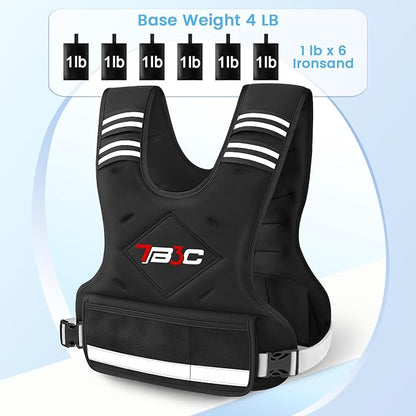 Adjustable Weighted Vest for Women - 04-10lb/11-20lb/20-32lb Vest with 6 Ironsand Weights for Strength Training,Body Weight Vest Exercise Set for Running, Walking and Home Workouts