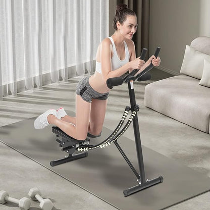 Abs Workout Equipment for Home Gym, Foldable Abdominal Whole Body Workout Machine, Whole Body Workout Waist Trainer for Women&Men, Core Abs Exercise Machine