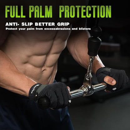 Seektop Workout Gloves for Men and Women, Weight Lifting Gloves with Full Protection, Excellent Grip, Gym, Breathable Exercise Gloves for Weightlifting, Fitness, Training