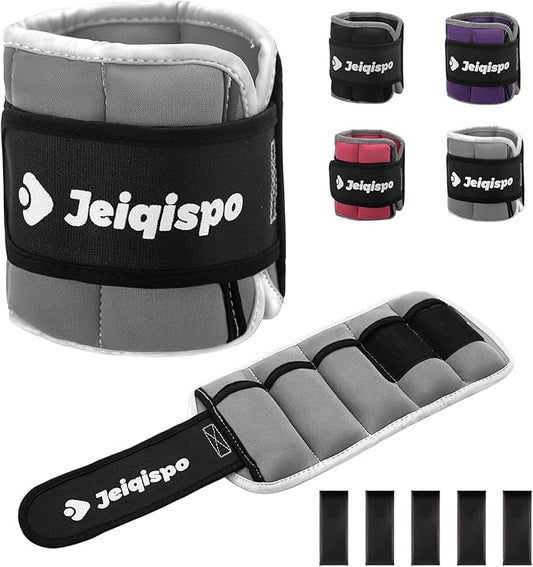 Adjustable Ankle Weights 1 Pair 2/4/6/8/10 LBS Wrist Leg Arm Weights for Women Men Kids,Strength Training with Removable Weight for Fitness Gym Workout Running Walking