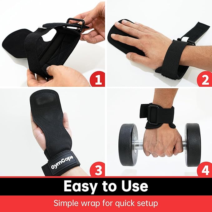 Weight Lifting Hooks for Deadlifting, Heavy Duty Deadlift Lifting Hooks with Enhanced Grip and Wrist Support, Secure Gym Hook Straps for Strength Training, Powerlifting, Bodybuilding, Pull Workouts, 1 Pair, Black