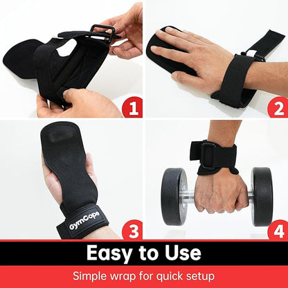 Weight Lifting Hooks for Deadlifting, Heavy Duty Deadlift Lifting Hooks with Enhanced Grip and Wrist Support, Secure Gym Hook Straps for Strength Training, Powerlifting, Bodybuilding, Pull Workouts, 1 Pair, Black