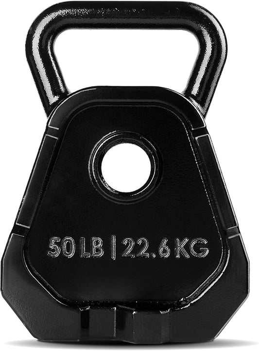 Yes4All Kettlebell Special Shape, Upgraded &Multifunctional for Advanced Training, Solid Cast Iron Powder Coated, Anti Slip Handle Strength Training Equipment