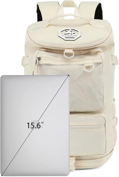 Kalesi Gym Duffle Bag Backpack 4-Way Waterproof with Shoes Compartment for travel Sport Hiking laptop (Sea salt white)