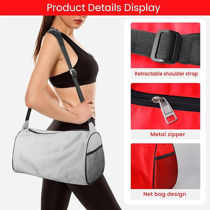 C&F BOGMOST Small Gym Bag for Women & Men,Small Lightweight Duffel Bag Carry On Bags Mini Duffel Travel Bag Waterproof Sports Bags for Workout/Sport/Travel, Red