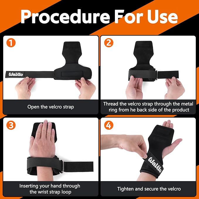 Weight Lifting Wrist Strap，Double Layer Leather Wrist Wraps with Neoprene Padding for Weightlifting & Deadlifts – Adjustable Gym Straps for Men & Women