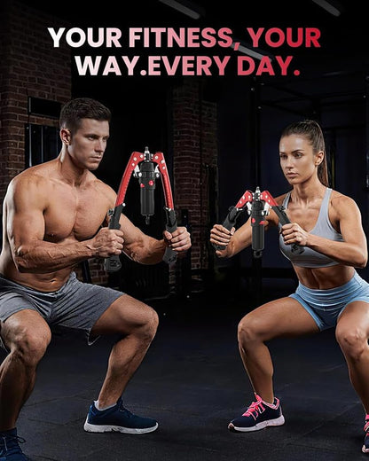 Saker Twister Arm Trainer,Versatile Hydraulic Chest Expander & Strength Trainer - Adjustable Resistance & Arm Length for Full-Body Home Workout, Safe & Stable Design for All Fitness Levels
