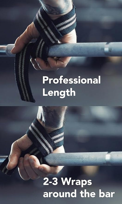 Fitgriff® Lifting Wrist Straps for Weightlifting, Gym, Deadlift, Workout (Made of Premium Cotton & Padded) - Men & Women