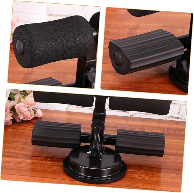 Sit Up Bar Adjustable Indoor Fitness Equipment Crunches Aid with Suction Cup Base Portable Stomach Exercise Tool for Home Gym Suitable for All Fitness Levels