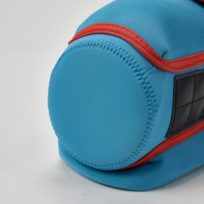 VAKAER Magnetic Gym Bag, Water Bottle Carrier Holder with Phone Pocket & Adjustable Strap,10 Ultra-Strong Magnets Stick to Fitness equipment, Workout Accessories Pouch for Women & Men, Blue