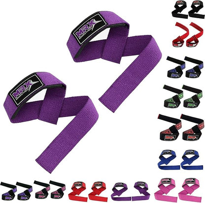 MRX Weight Lifting Bar Strap for Gym Workout Training Bodybuilding Deadlift Padded Straps Men/Women