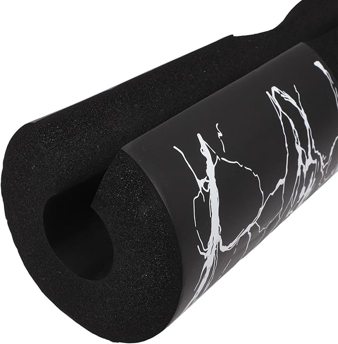 DOITOOL Fitness Barbell Pad and Shoulder Squat Cushion with Thick Foam, Neck and Hip Thrust Protective Pad for Weightlifting, Black Marble Pattern, Fitness Barbell Cover for Squats