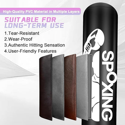 Freestanding Punching Bag for Adults,70" Heavy Duty Boxing Bag with Stand, Kickboxing and MMA Muay Thai Training Equipment for Men and Women Beginners