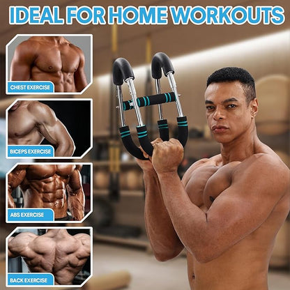 Arm Twister Trainer – Heavy Resistance 30–50kg – Advanced Forearm & Bicep Strengthener for Men – Home Strength Training Equipment with Resistance Band (Blue)
