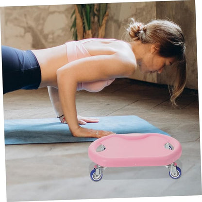 Portable Abdominal Fitness Disc with Comfortable Grip Silent Workout Sliders Disc for Core Strength Full Body Toning and Home Exercise Pink Silent Version