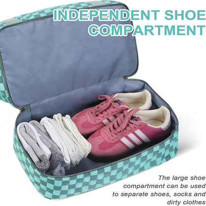 WOOMADA Weekender Bag for Women, Travel Duffel Bags with Shoe Compartment & Wet Pocket, Personal Item Bag for Airlines