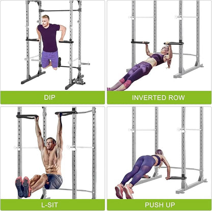 SELEWARE Power Cage Accessories, Dip Handles, Pull‑Up Stations, and Multi‑Grip Training Attachments