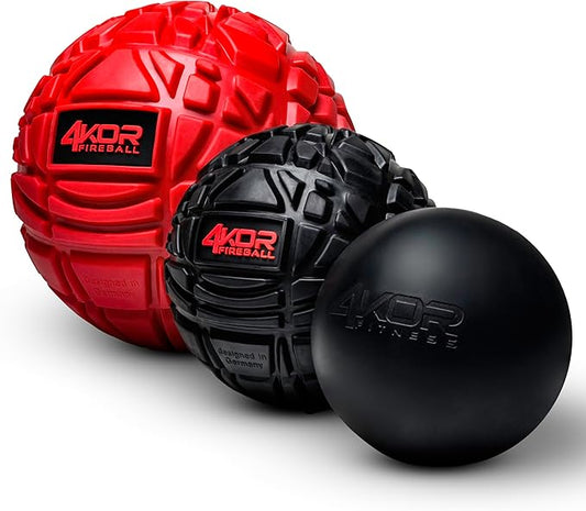 4KOR Massage Balls for Trigger Point Therapy - Myofascial Release Ball - Muscle Relief for Back, Neck, Shoulder, Foot Pain - Fitness Massage Balls for Mobility - Deep Tissue Release Ball