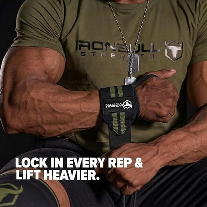 Wrist Wraps for Weightlifting (USPA & IPL Approved) - 18” Premium Quality Wrist Straps for Weightlifting - Weight Lifting Wrist Wraps with Thumb Loop - Best Gym Wrist Wraps for Lifting Weights, Curls & Dips - Lifting Wrist Wraps for Bench, Powerlifting...