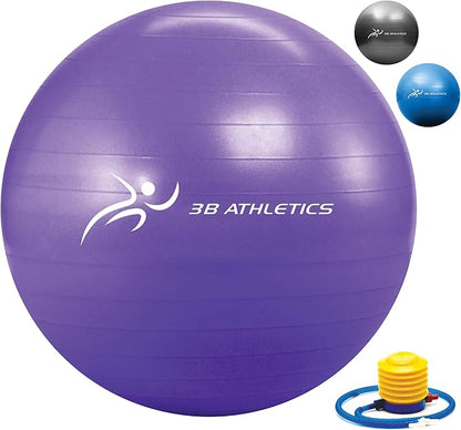 Anti-Burst Yoga Ball for Pregnancy, Slip Resistant Exercise Ball, 2 Sizes – Fitness Equipment for Home Gym, Exercise Equipment for Women, Pregnancy Must Haves, Maternity Support, Home Gym Accessories