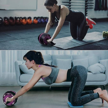 Abdominal Roller Wheel, Smart Brake Automatic Rebound Ab Roller Wheel, Mute Non-Slip Abs Carver Multiple Angles Core Workouts Ab Roller, Home Gym Equipment for Men Women Abdominal Exercise