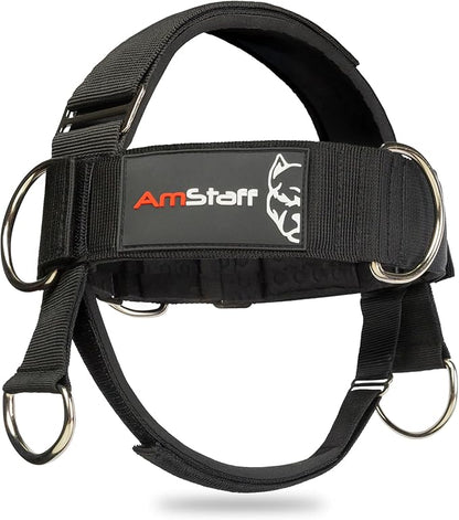 AmStaff Fitness Neck Harness for Weight Lifting – Adjustable Head & Chin Strap for Neck Strength, Muscle Building, Workout Training & Injury Recovery Support