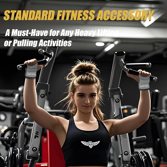 Weight Lifting Wrist Strap, Weightlifting Grip Strap for Gym Deadlifts, Powerlifting, Heavy Shrug, Pull Ups, Three Layer Leather Adjustable Training Accessory Gifts for Men Women Dad Him