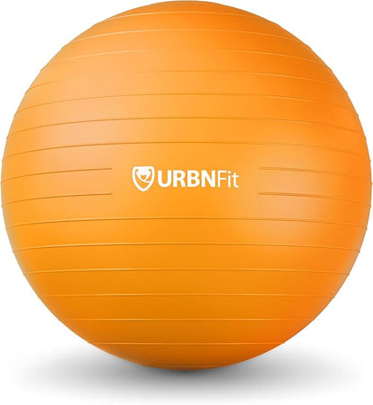 URBNFit Exercise Ball - Yoga Ball for Workout Pregnancy Stability - AntiBurst Swiss Balance Ball w/ Pump - Fitness Ball Chair for Office, Home Gym