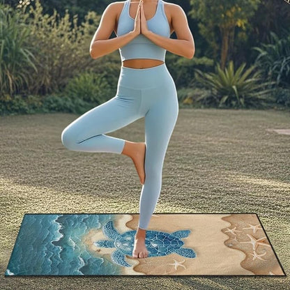 Bulopur Removable Car Sweat Towel Front Seat Cover Beach Sea Turtle Bucket Car Towel Seat Cover for Post Gym Workout Running Swimming Beach Hiking