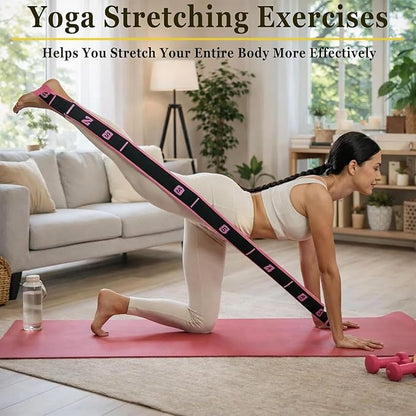 Fitness Resistance Bands with Handles, Fitness Resistance Band for Stretching and Yoga, Adjustable Bands for Full Body Stretching Shaping