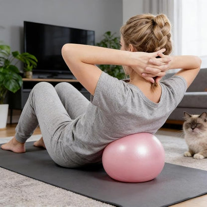 Fitness Balance Ball, Small Exercise Training Tool, Anti Burst Stability Support for Workouts, Flexible PVC Design, Yoga Pilates Equipment, Body Shaping Exercise Women Home Use