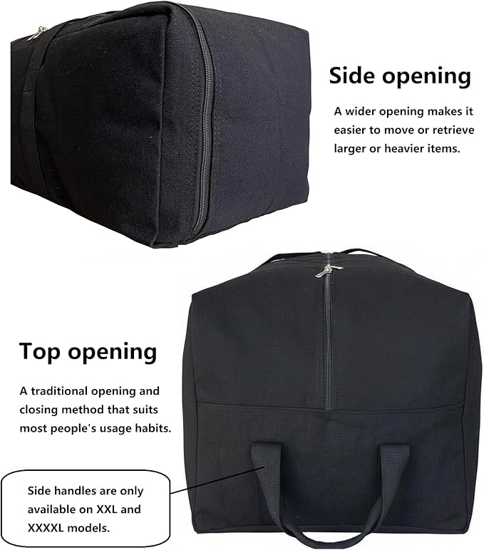 Extra Large Canvas Duffle Bag, Camping Tent, Travel Storage