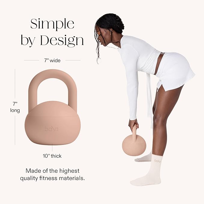 Bala Kettleball, Soft Kettlebell for Women - Kettlebells Strength & Core Training Equipment for Home Gym Workouts - Anti-Slip Grip Exercise Weights with Cushioned Impact-Resistant Base
