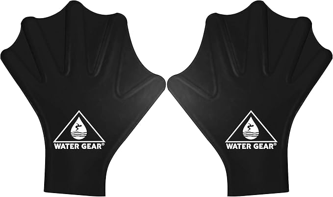Water Gear Silicone Force Gloves - Aqua Fitness Gloves - Great for Workouts and Diving - Designed with Enhanced Grip