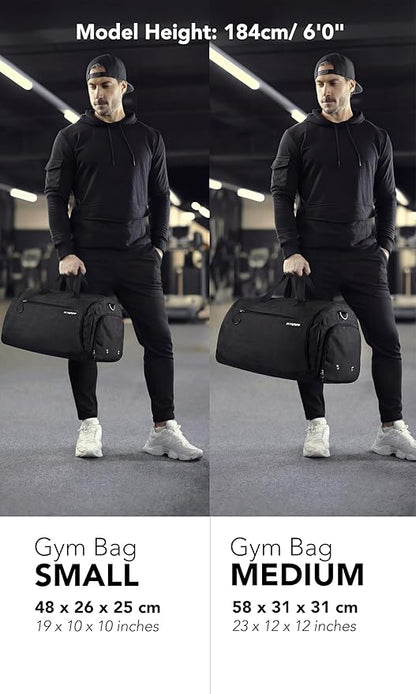 Fitgriff® Gym Bag for Men & Women with Shoe & Wet Compartment - Duffle Bag for Travel, Sports, Fitness & Workout
