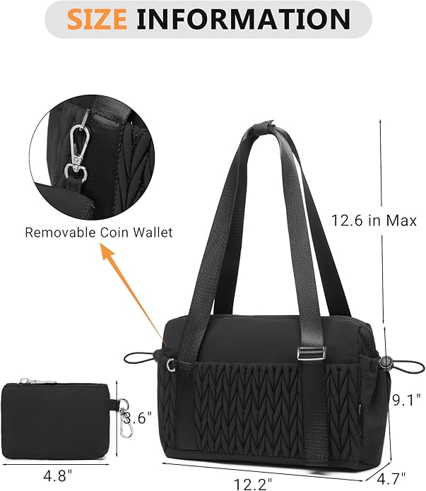 Small Gym Bag for Women Quilted Mini Tote with Wet Compartment and Coin Purse, Cute Duffle Bag for Girls Workout Sport Travel